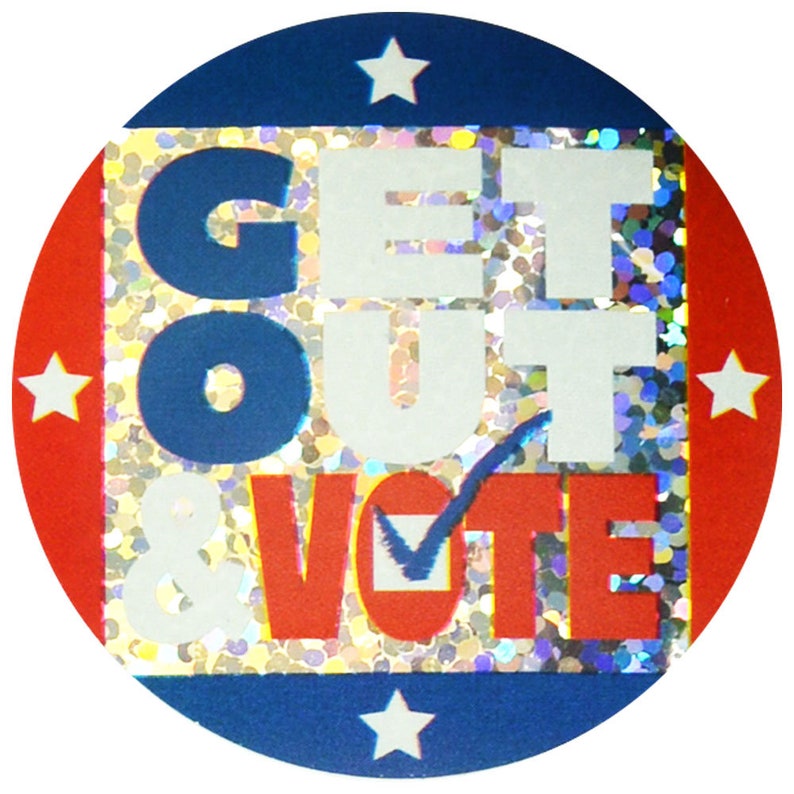 Assorted Patriotic Election Vote Sparkle Sticker Sheet Pack 102 Stickers image 5