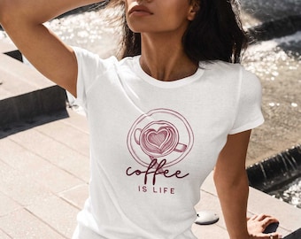 Coffee Is Life - Womens Maple Tee (Premium)