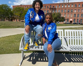Royal Blue Sigma Gamma Rho Varsity Letterman Jacket