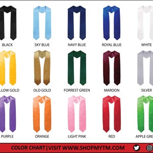 Blank Classic 72” Graduation Stole/ Sash for Sublimation