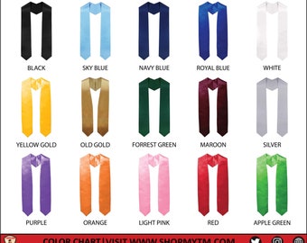 Blank Classic 72” Graduation Stole/ Sash for Sublimation