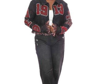 Black Delta Sigma Theta Tapestry Jacket-Social Action