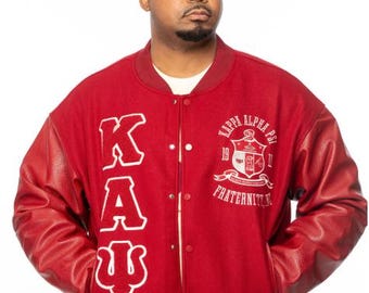 Crimson Kappa Alpha Psi Achievement Letterman Jacket- Item will not be restocking