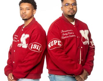 Crimson Wool Kappa Alpha Psi Graffiti Jacket