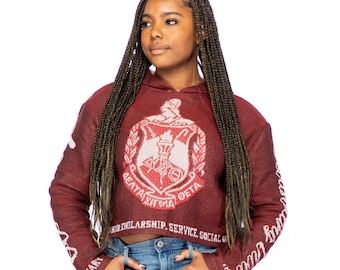 Crimson Delta Sigma Theta Tapestry Hoodie