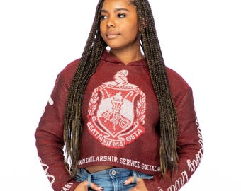 Crimson Delta Sigma Theta Tapestry Hoodie