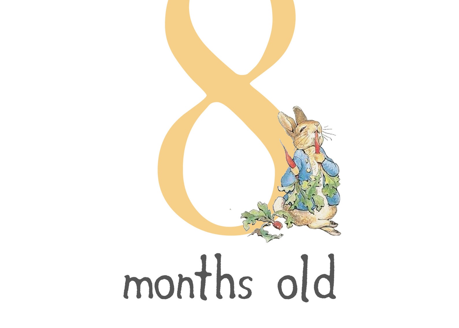 Printable Peter Rabbit Baby Milestone Cards, Beatrix Potter Baby Milestones, Gender Neutral