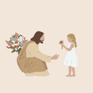 Gesichtsloses Portrait mit Jesus