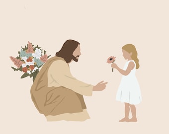 Retrato sin rostro de Jesús, Jesucristo con el Niño, regalo reconfortante