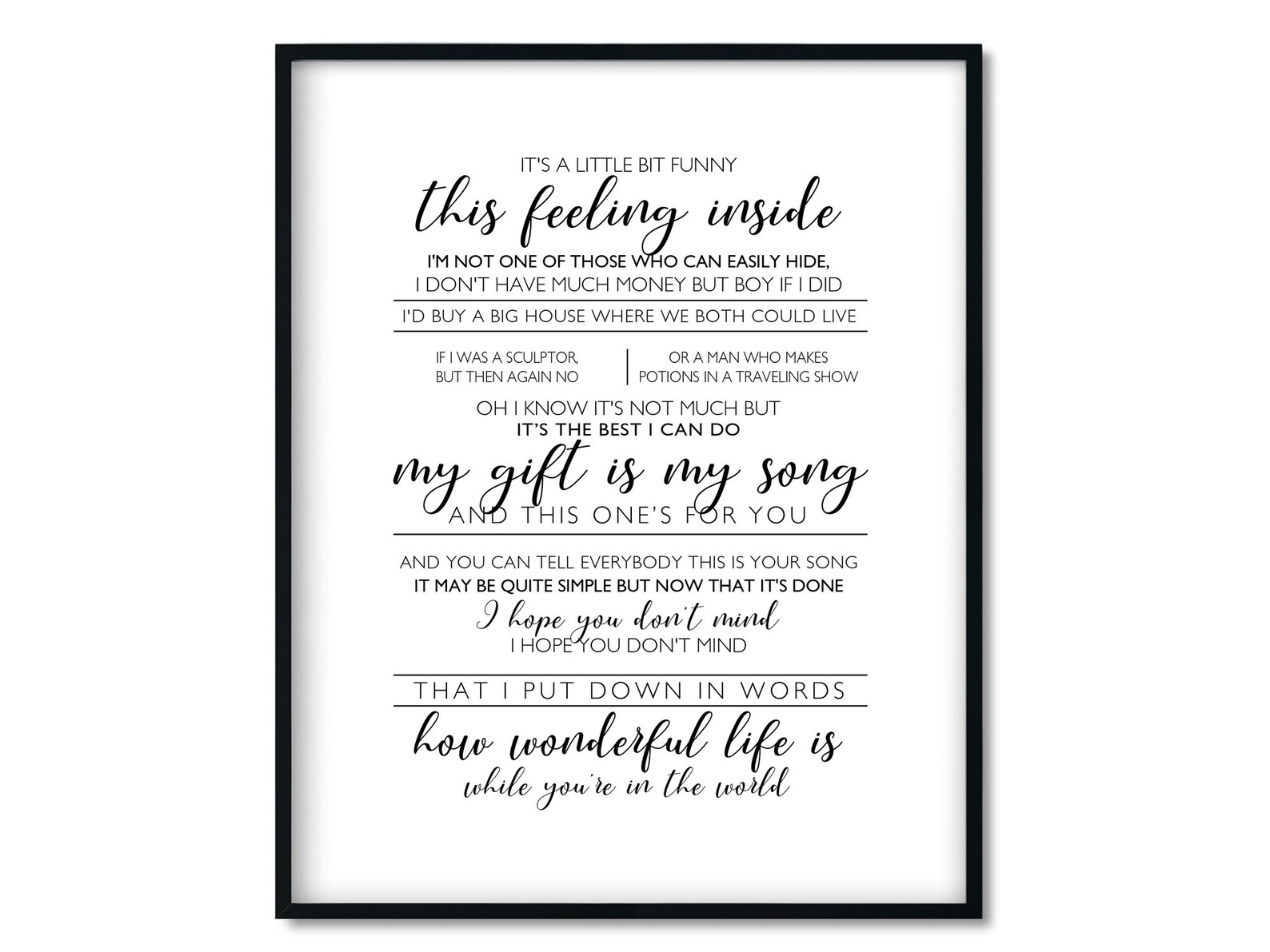 Your Song Elton John Song Lyrics Digital Download Etsy
