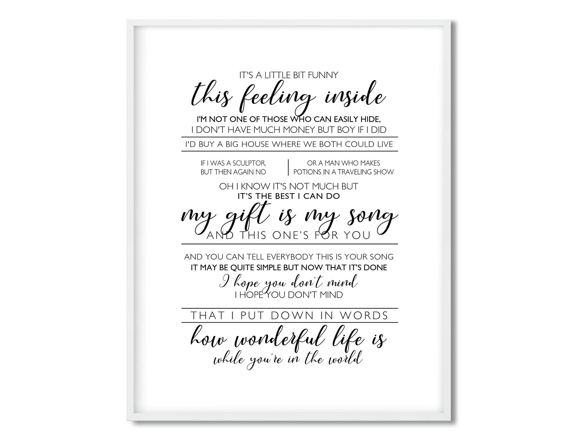 Your Song Elton John Song Lyrics Digital Download Etsy Canada Your Song Elton John Song Lyrics Digital Download Etsy Canada