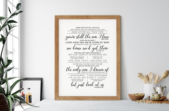 You Re Still The One Shaina Twain Song Lyrics Digital Etsy