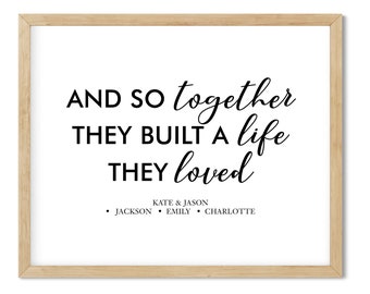 Personalized Family Quote Print: Blended Family Gift (Digital Download)