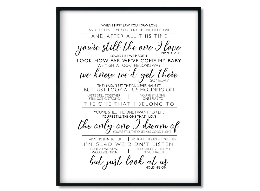 You're Still the One Shaina Twain, Song Lyrics, Digital Download, 90's Retro Etsy