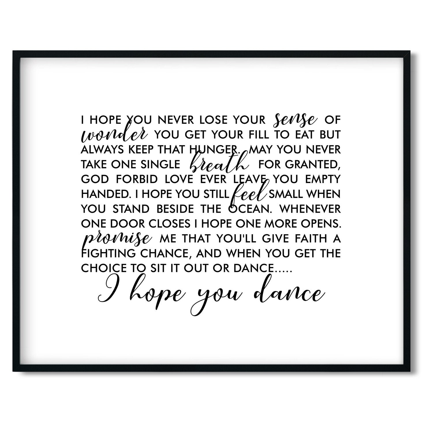 I Hope You Dance Lee Ann Womack Song Lyrics Dancer Quote - Etsy