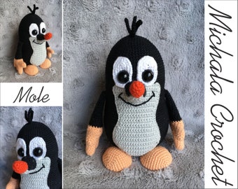 PATTERN crochet little mole, amigurumi mole, pdf tutorial mole