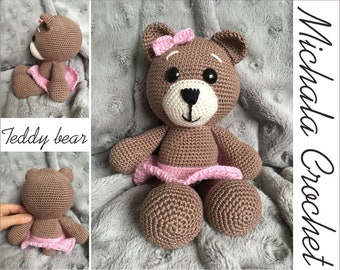 PATTERN Crochet Teddy bear, amigurumi bear, pdf tutorial bear