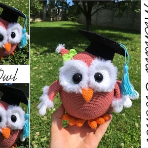 PATTERN crochet owl, amigurumi owl, pdf tutorial owl