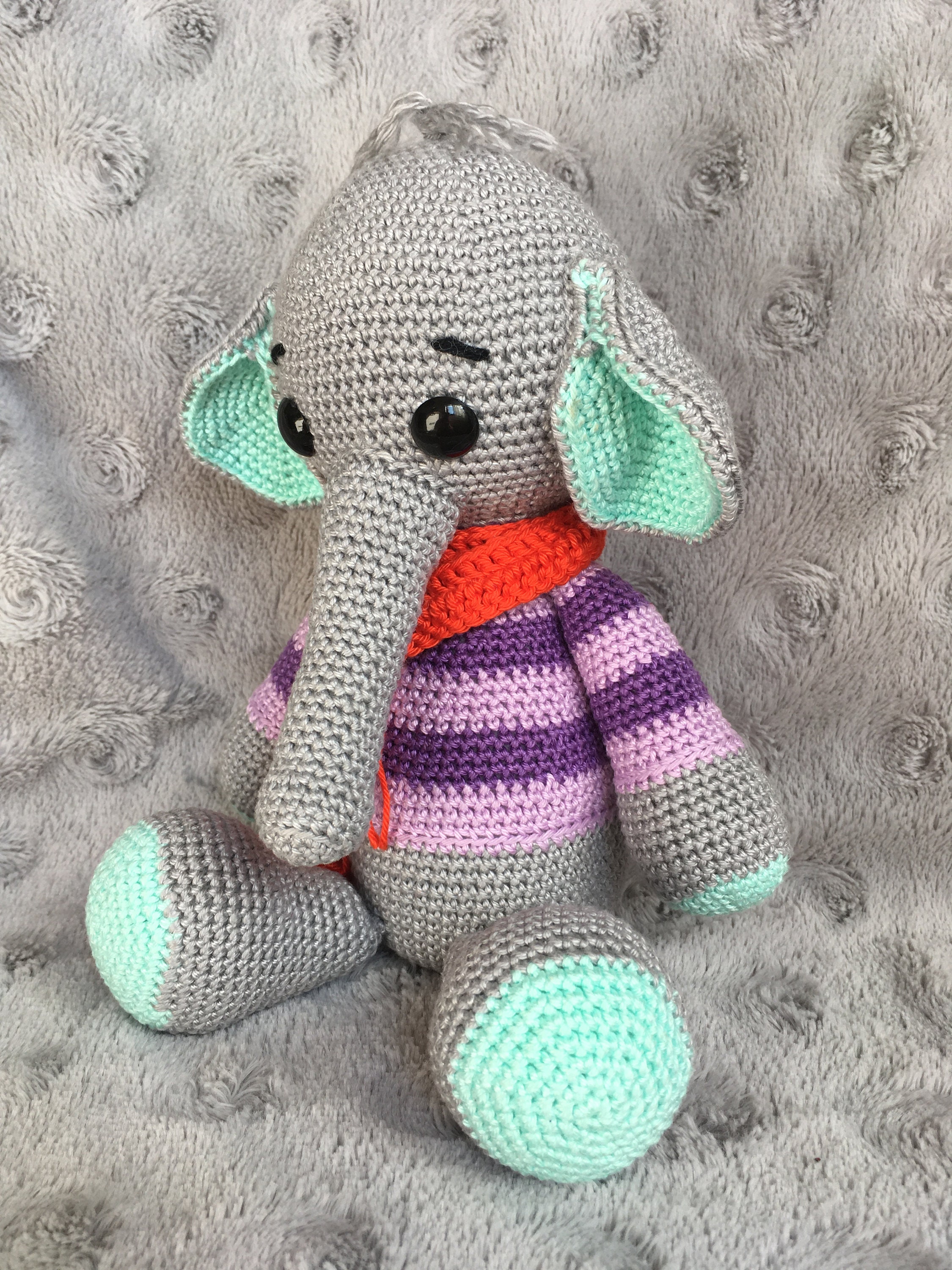PATTERN Crochet Elephant, Amigurumi Elephant, Pdf Tutorial Elephant - Etsy