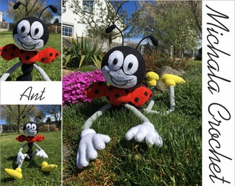 PADRÃO Crochê Ferda Formiga, formiga amigurumi, tutorial em pdf Formiga