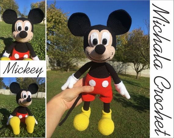 パターン かぎ針編み ミッキーマウス、あみぐるみ ミッキーマウス、PDF