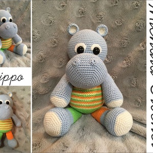 PATTERN crochet hippo/amigurumi hippo/pdf tutorial hippo