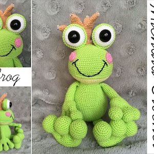 PATTERN crochet frog, amigurumi froggy, pdf tutorial frog