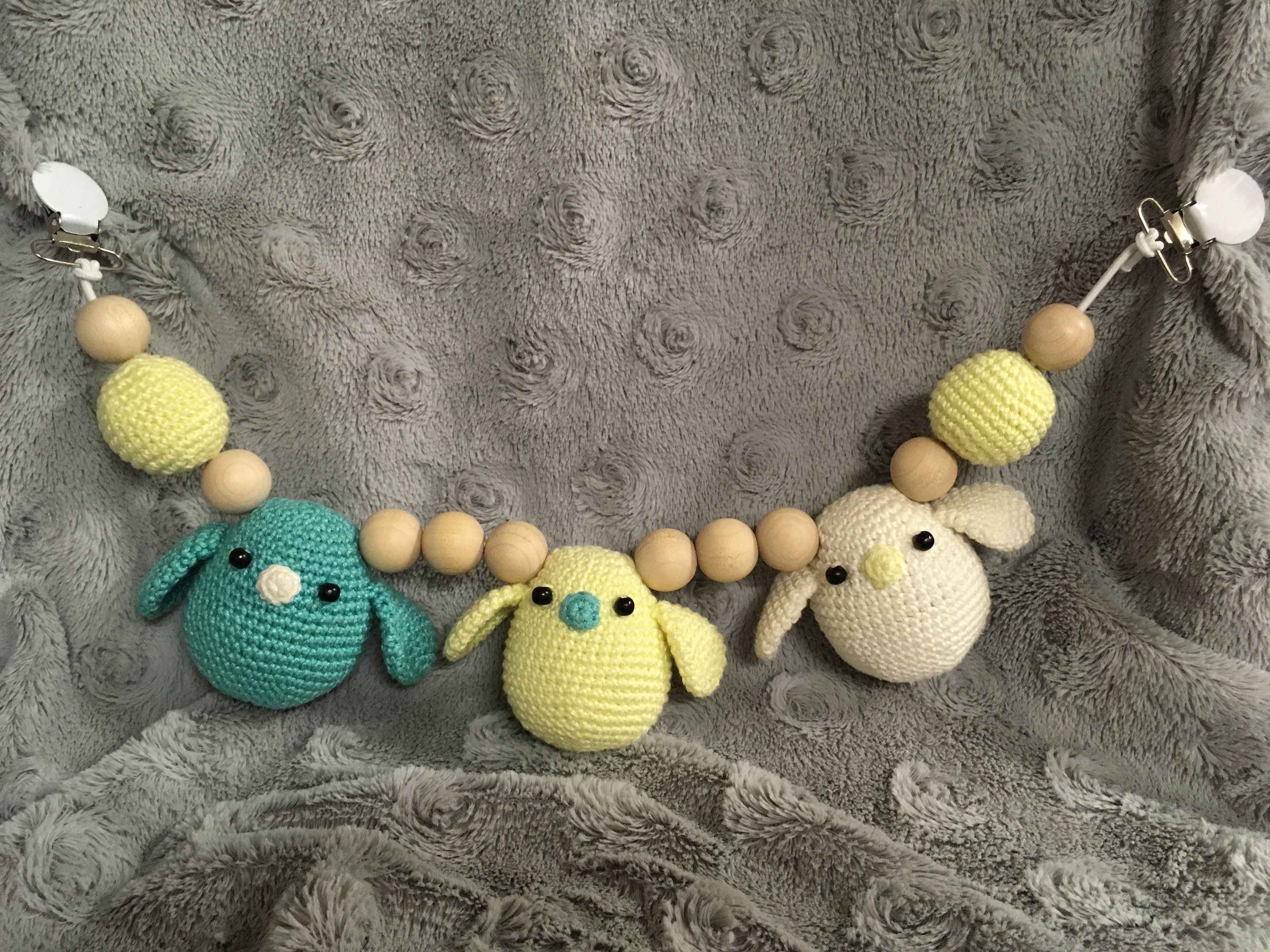 PATTERN Crochet Rattle Birds for Pram/amigurumi Birds Rattle Chain/pdf ...