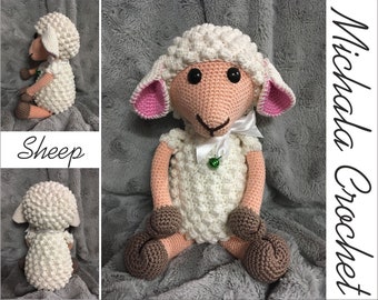 PATTERN crochet sheep, amigurumi sheep, pdf tutorial sheep