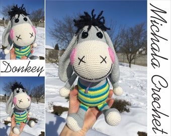 PATTERN crochet donkey, amigurumi donkey, pdf tutorial donkey