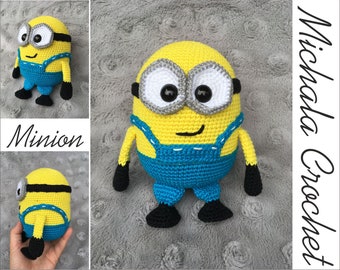 PATTERN crochet minion, amigurumi minion, pdf tutorial minion