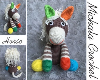 ANLEITUNG Häkelpferd, Amigurumi Pferd, PDF Anleitung