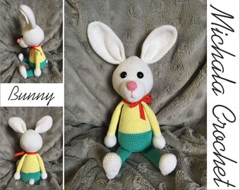 PATTERN crochet bunny, amigurumi bunny, pdf tutorial bunny