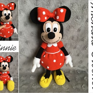 PATTERN crochet Minnie mouse, amigurumi Minnie mouse, pdf tutorial mouse image 1