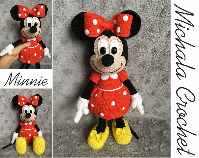 PATTERN crochet Minnie mouse, amigurumi Minnie mouse, pdf tutorial mouse image 1