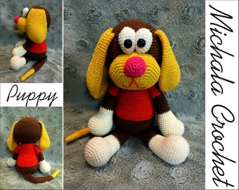 PATTERN crochet dog, amigurumi dog, pdf tutorial puppy