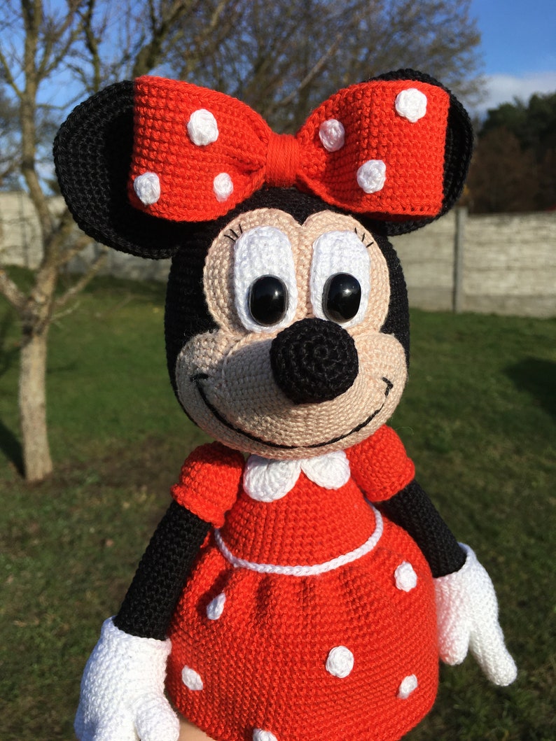 PATTERN crochet Minnie mouse, amigurumi Minnie mouse, pdf tutorial mouse image 3