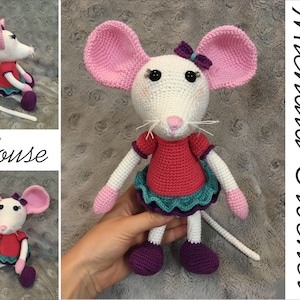 PATTERN crochet mouse, amigurumi mouse, pdf tutorial mouse