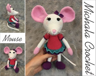 PATTERN crochet mouse, amigurumi mouse, pdf tutorial mouse