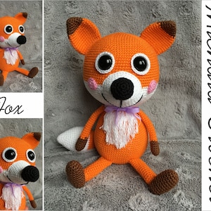 PATTERN crochet fox, amigurumi fox, pdf tutorial fox