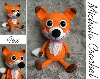 PATTERN crochet fox, amigurumi fox, pdf tutorial fox