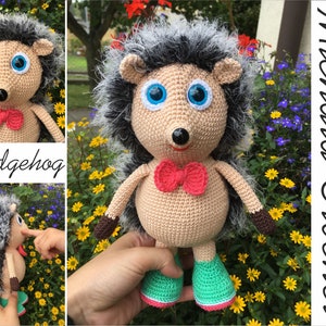 PATTERN crochet hedgehog, amigurumi hedgehog, pdf tutorial hedgehog