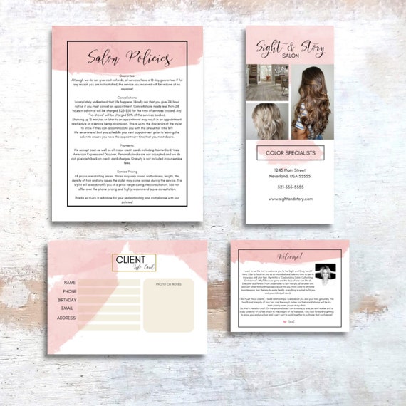 Salon Welcome Packet | Etsy