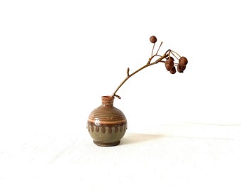 Vintage green pottery vase, ceramic pottery vase-Home decor