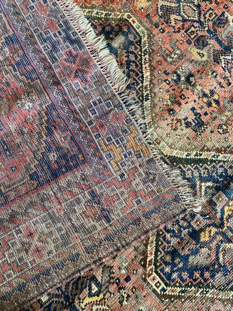 Antique area rug ,6854 ft, living room rug , wool rug , bedroom rug, entryway rug image 4