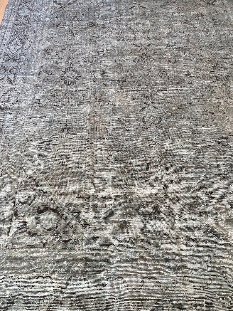 Antique Neutral Rug, 12’3”*9’ Ft,mahal Rug , Handknotted Wool Rug - Etsy