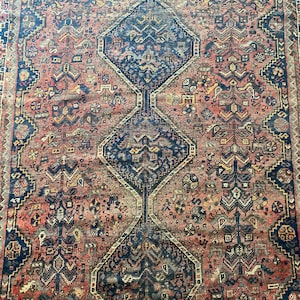 Antique area rug ,6854 ft, living room rug , wool rug , bedroom rug, entryway rug image 5