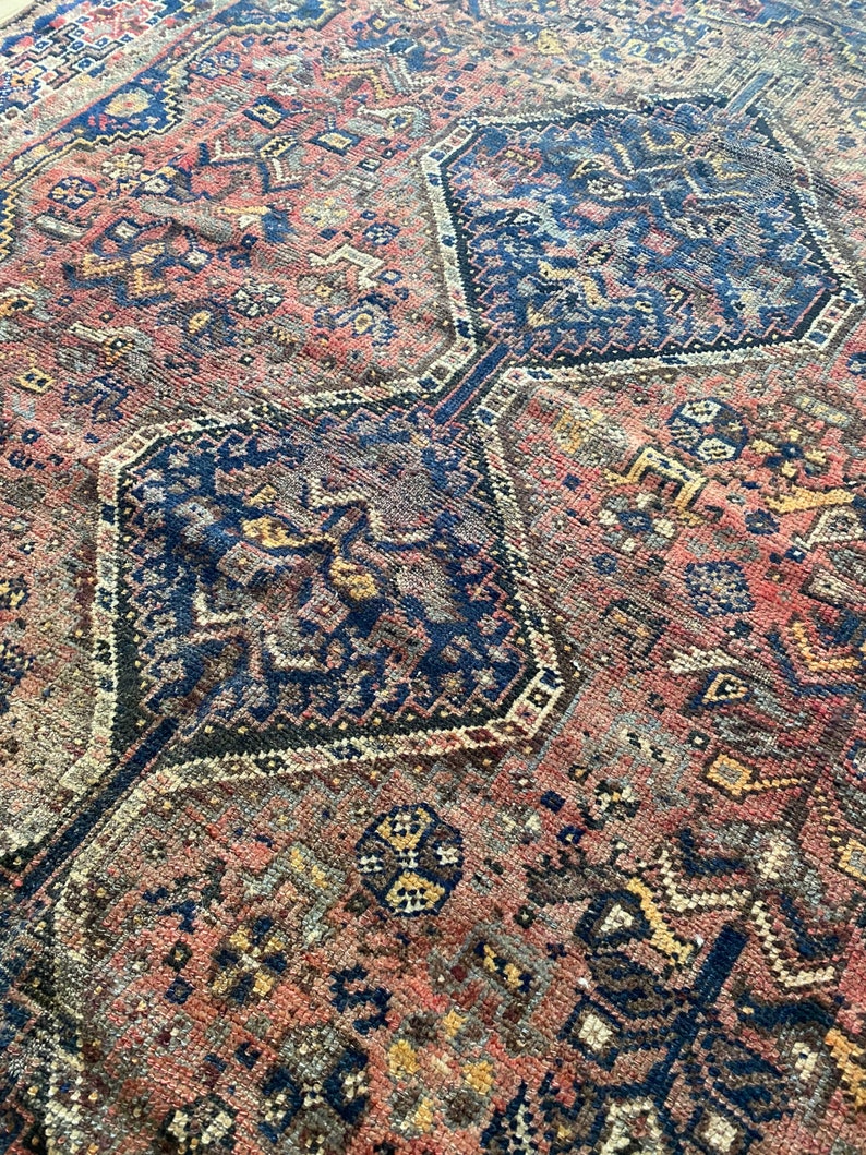 Antique area rug ,6854 ft, living room rug , wool rug , bedroom rug, entryway rug immagine 10