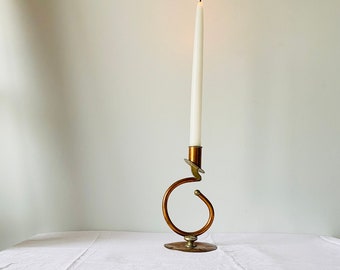 Vintage Copper candlestick holders, candle holder, Entryway decor