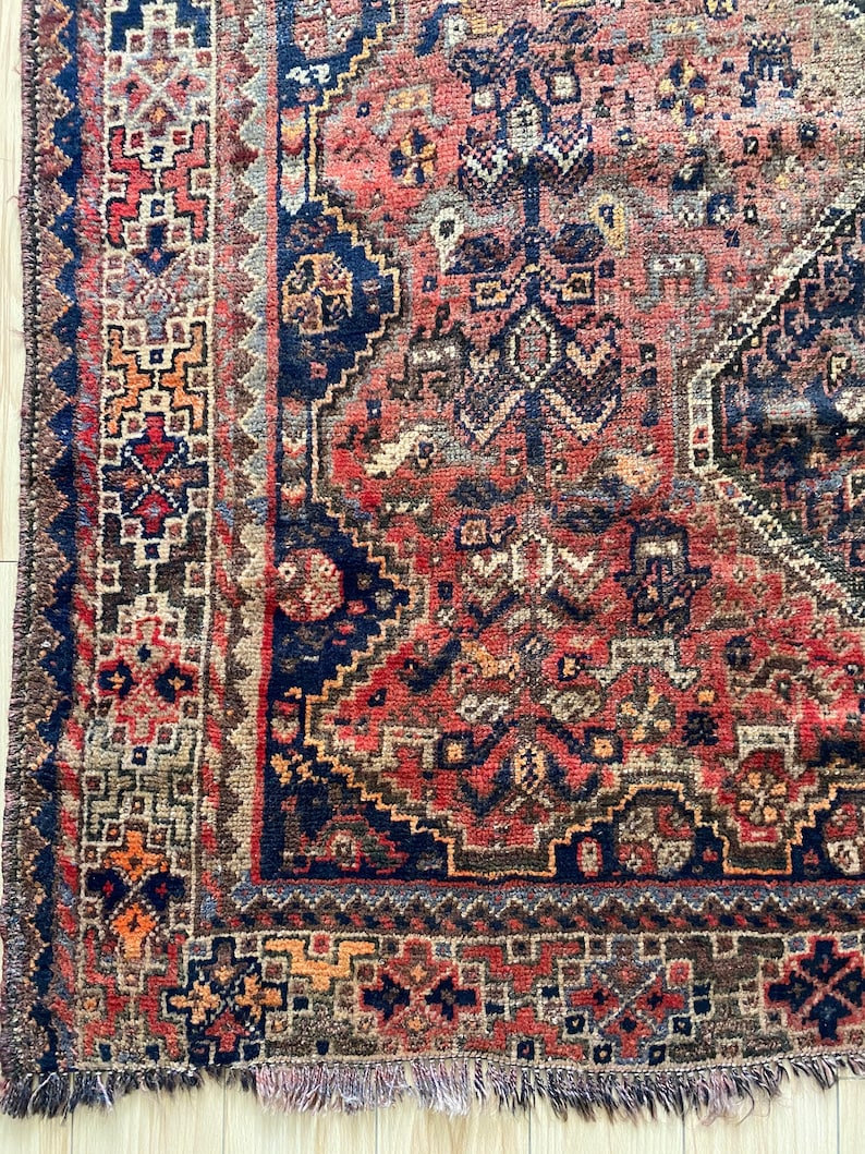 Antique area rug ,6854 ft, living room rug , wool rug , bedroom rug, entryway rug afbeelding 9